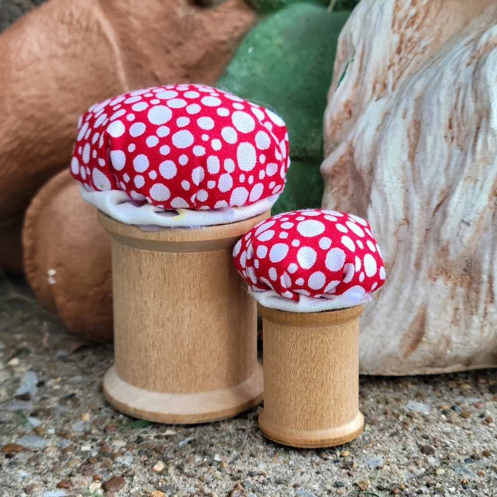 Red and White Polka Dot Kids Mushroom Accessories